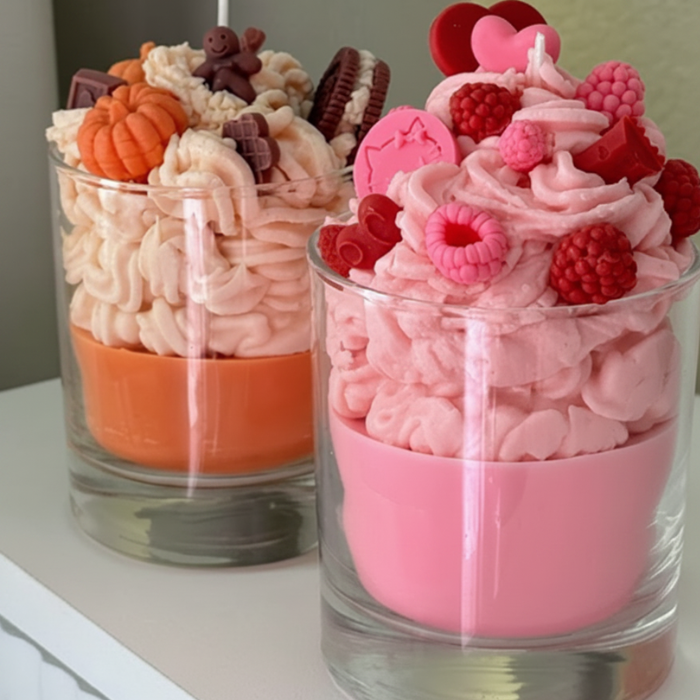 Vela tipo postre bergamota